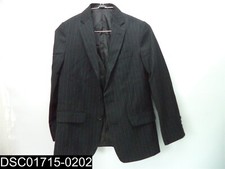 Used: Size 10 Boys Van Huesen Bolt Twill Stripe Black Jacket V831231Q