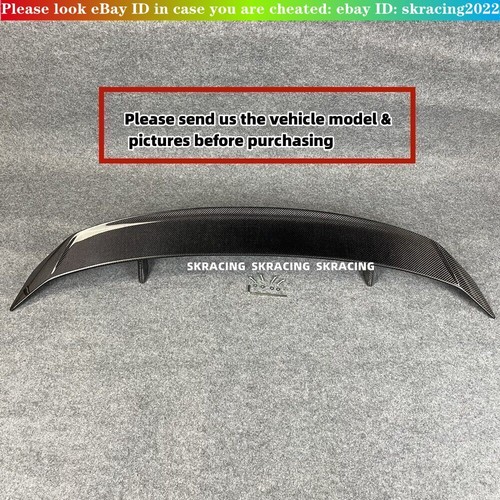 Real Carbon Fiber Rear Spoiler Wing For 2016-2022 Mercedes Benz GT GT63 2Dr 4Dr - Picture 3 of 23