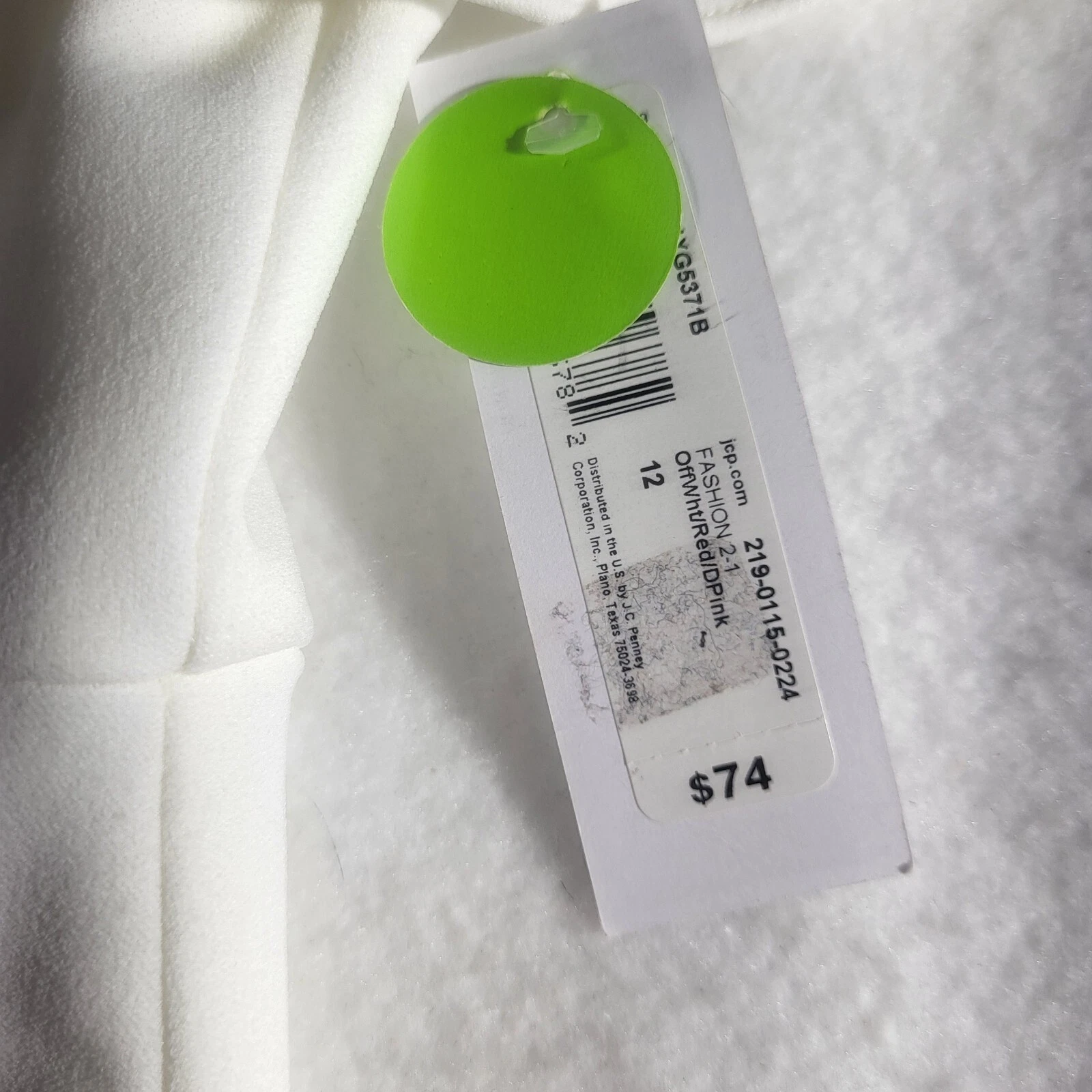 OFF WHITE Abito nuovo con etichette Premier Armour bianco ricamato a spalla abito lunghezza media 12