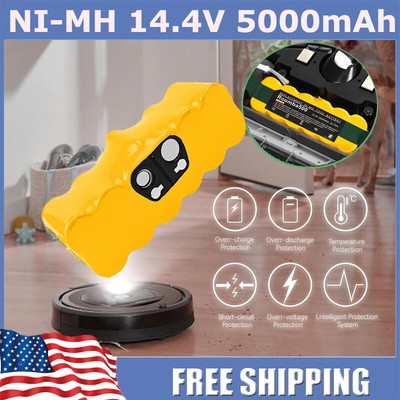 5Ah 14.4V  for Roomba Battery Replacement R3 Battery 500 600 700 800