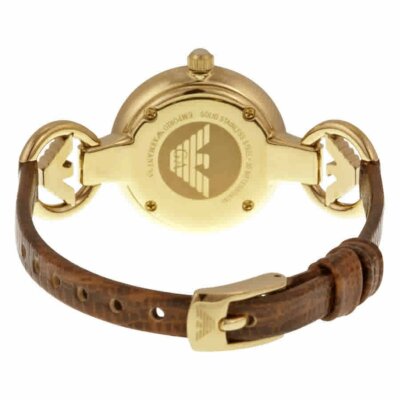 NWT Emporio Armani Women's Quartz Watch Gianni AR1885 Brown