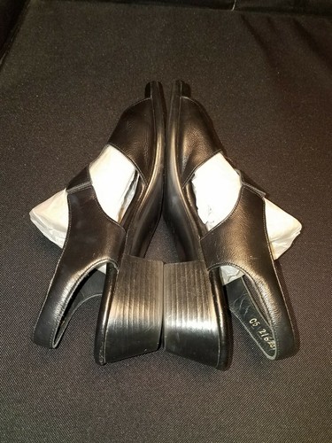 LN/EUC~ SAS Tripad Comfort ~ 8.5S ~ BLACK Leather Adj Top Ankle Strap SANDALS - Picture 4 of 7