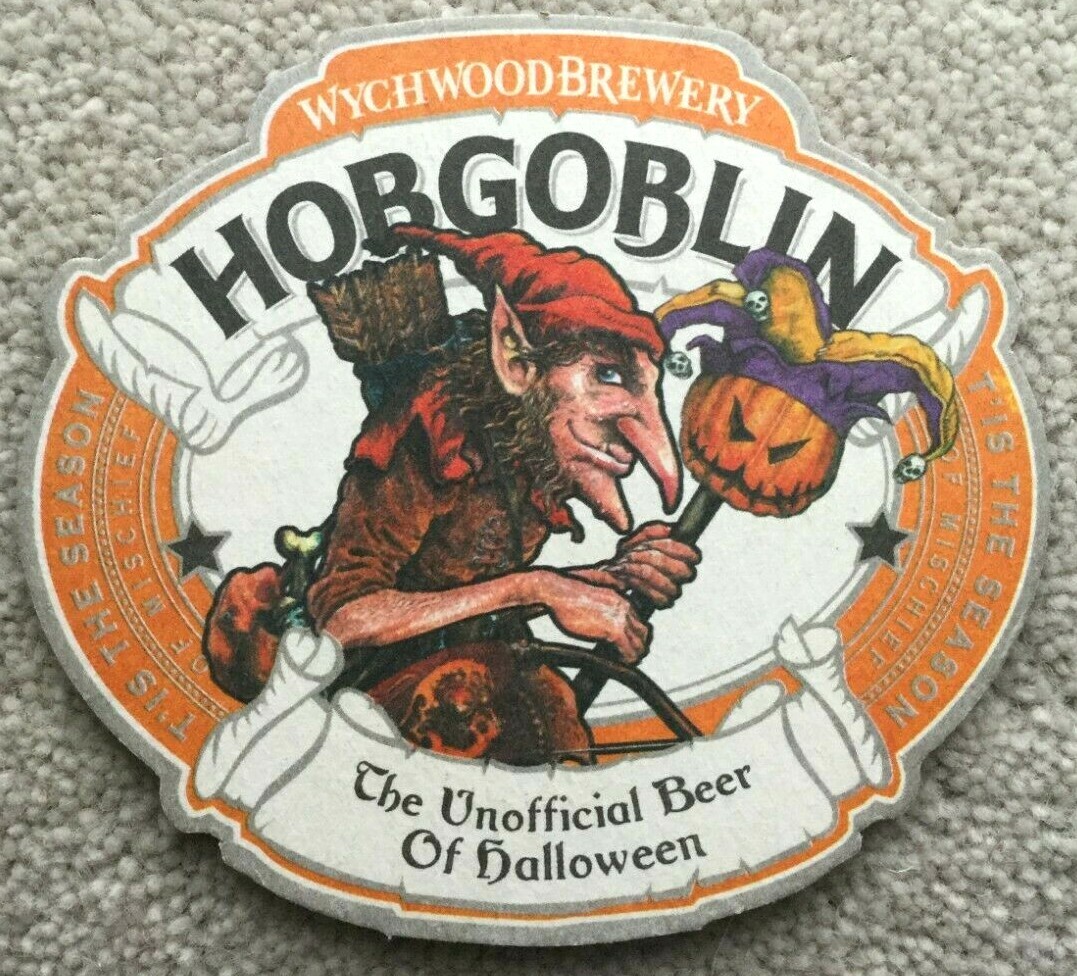 Wychwood Brewery Hobgoblin Play The Wheel Of Misfortune Beer Mat