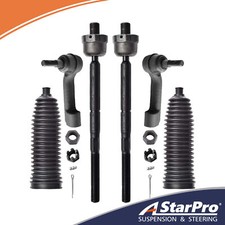 Front Inner Outer Tierod Ends Boots For Lincoln Navigator Ford Expedition F-150