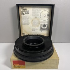 Kodak Carousel Transvue 140 Slide Projector Trays Original Box/Manual