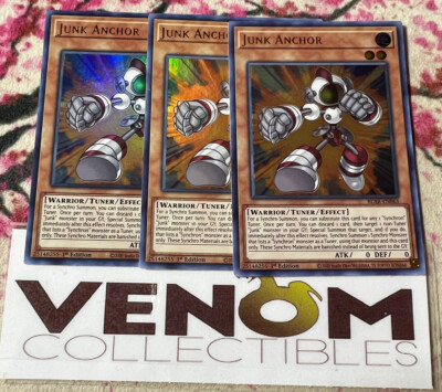 3x (M/NM) - Junk Anchor - BLAR-EN065 - Ultra Rare - 1st Edition YuGiOh