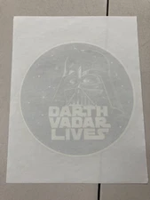 Vintage original Star Wars 1977 Iron On transfer Darth Vader Lives