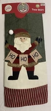 Winter Wonder Lane Tree Skirt Burlap & Fleece Santa Country Colors 48” NIP
