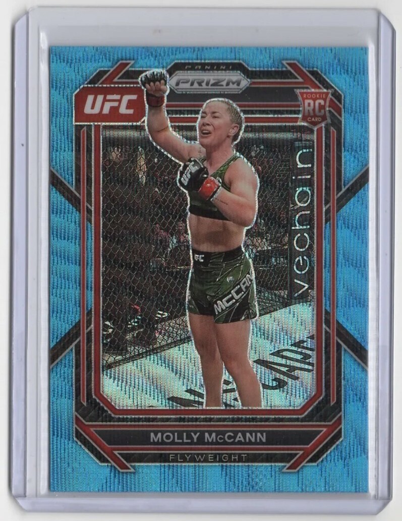 2023 Panini Prizm UFC Molly McCann Blue Wave Prizm #114 Rookie (RC)
