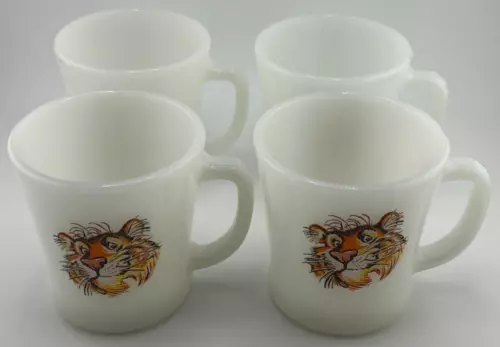 ANCHOR HOCKING FIRE KING TONY THE TIGER MUG SET OF 4