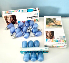 Vintage Sylvania Blue Dot Flashbulbs M2B - 18 bulbs in 2 boxes - 12  6 partial