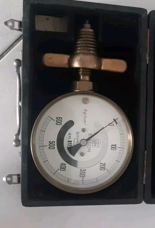 OUTIL ANCIEN MANOMÈTRE SYSTÈME BOURDON DANS SON ÉCRIN N°2 - Photo 4/4