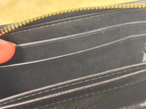 MICHAEL KORS Studded Card Case Zip Black Leather Small Wallet Gold Tone Hardware - Bild 13 von 21