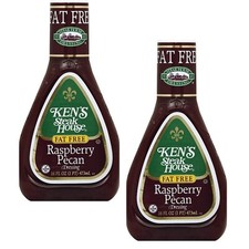 Ken's Fat Free RASPBERRY PECAN Salad Dressing 16 oz bottle (2 Pack)
