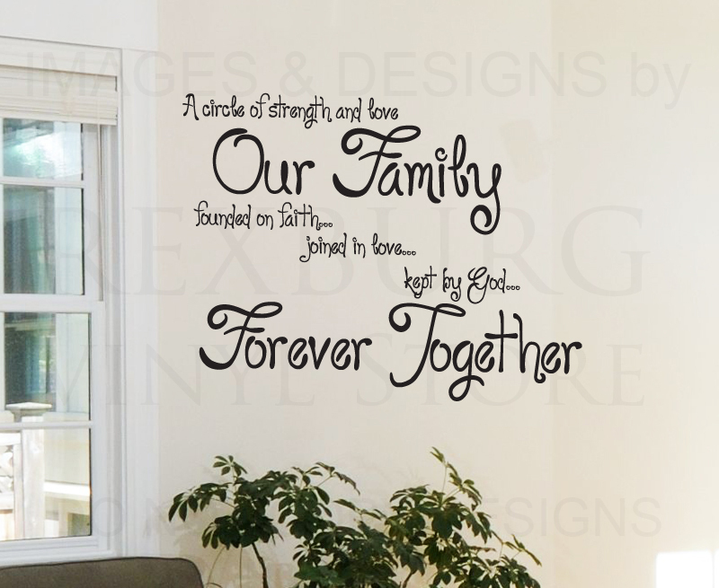 Circle of Strength and Love Family Wall Decal Sticker IN53  