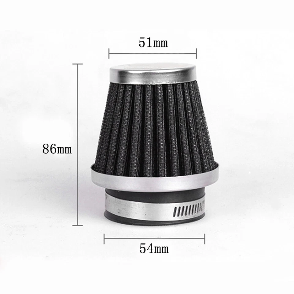 Motorcycle Air Filter 53mm 54mm 55mm Mushroom Head Pod Cleaner  Filter Universal — 第 3/4 张图片