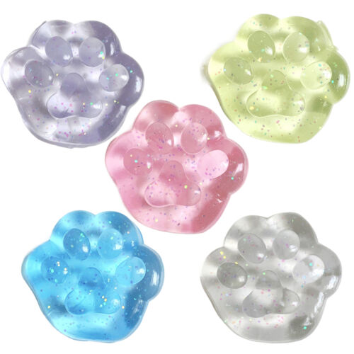 3Pcs Simulated Cat Paw Sequins Squeeze Toys For Kids Adults Relieve Stress