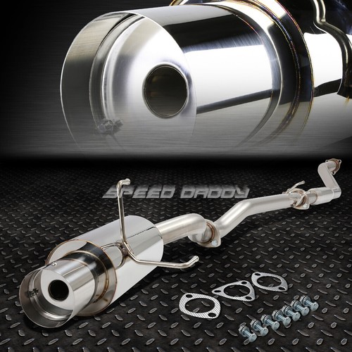 STAINLESS CAT BACK EXHAUST SYSTEM 4" TIP MUFFLER FOR 0205 CIVIC SI R