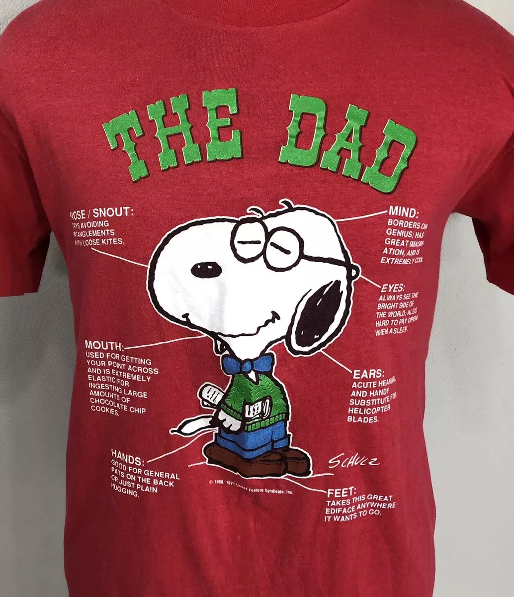 Vintage Snoopy T Shirt Single Stitch Peanuts 50/50 USA Medium 80s Charlie Brown