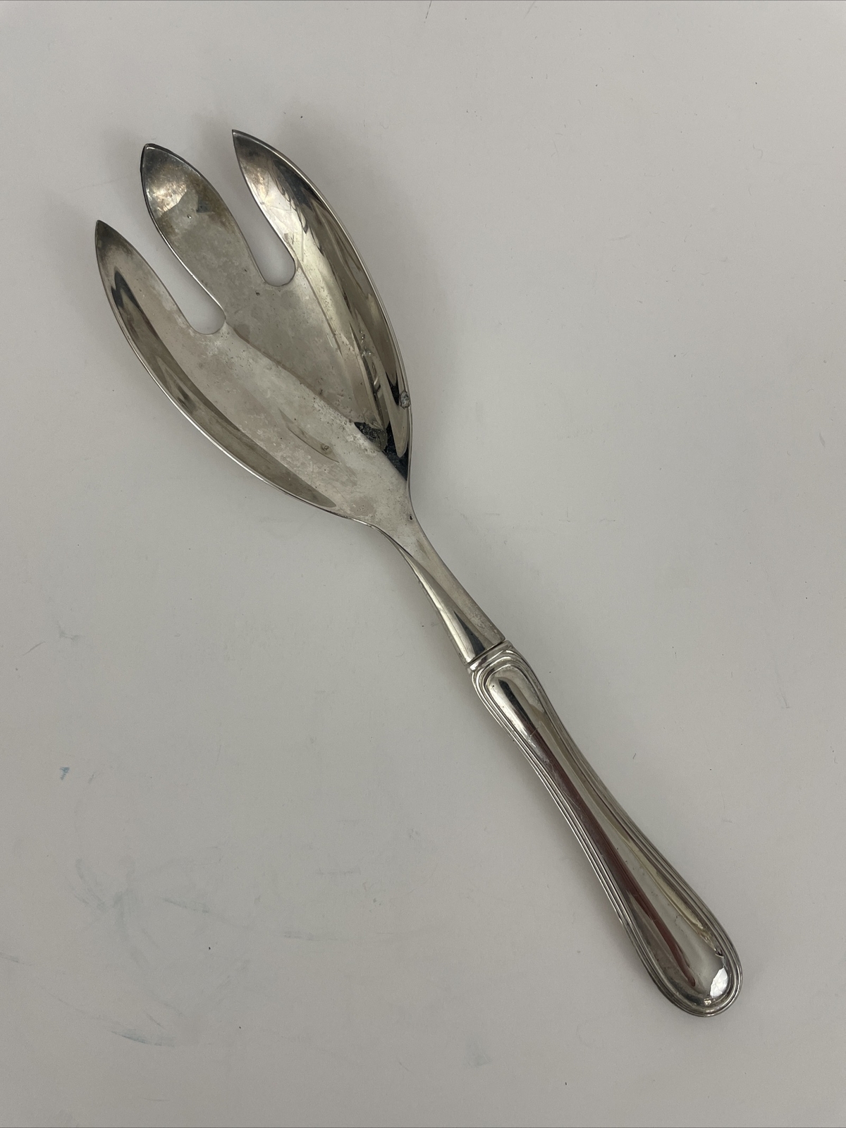 Silverplate Serving Salad Fork Vintage 10.25" Long 3 Tine
