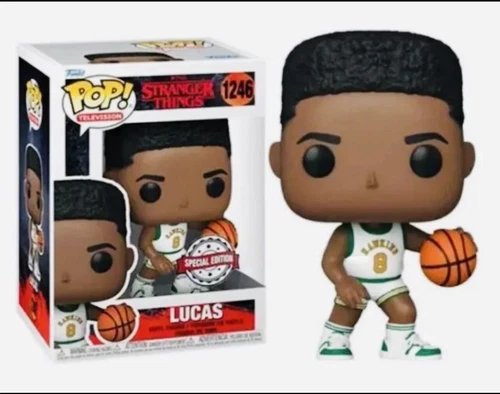 FUNKO POP Stranger Things Basketball Lucas #1246 Free Rare Xbox 360 Promo Button