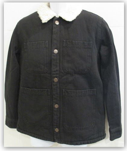 Denim jacket Black sherpa lined 