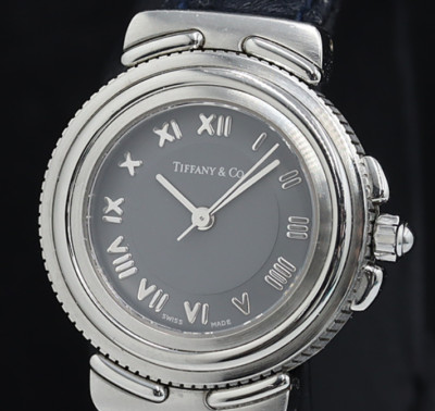 TIFFANY & CO. Intaglio L0810 Damenuhr 1N-016 echt Straußenarmband verpackt