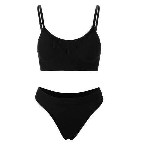 Women's Push Up Bra And Panty Set Pull over Bralette Underwear M L XL 2XL Sport - Picture 13 of 16