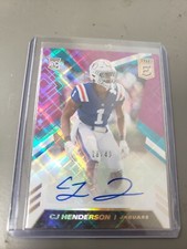 CJ Henderson Jaguars 2020 Donruss Elite 18/49 Diamond Auto Rookie Card