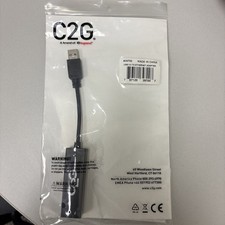 C2G 39700 USB-A 3.0 to Gigabit RJ45 Ethernet Connector Adapter CAT5 With CD