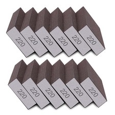 Tanbupu 12Pcs Sanding Sponge 220 Grit Fine 12PCS-220 Grit, Brown