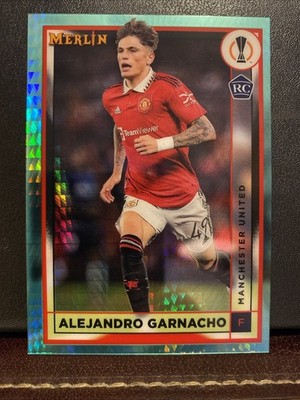 Alejandro Garnacho Aqua Rookie RC Manchester United 2022-23 Topps Merlin #96