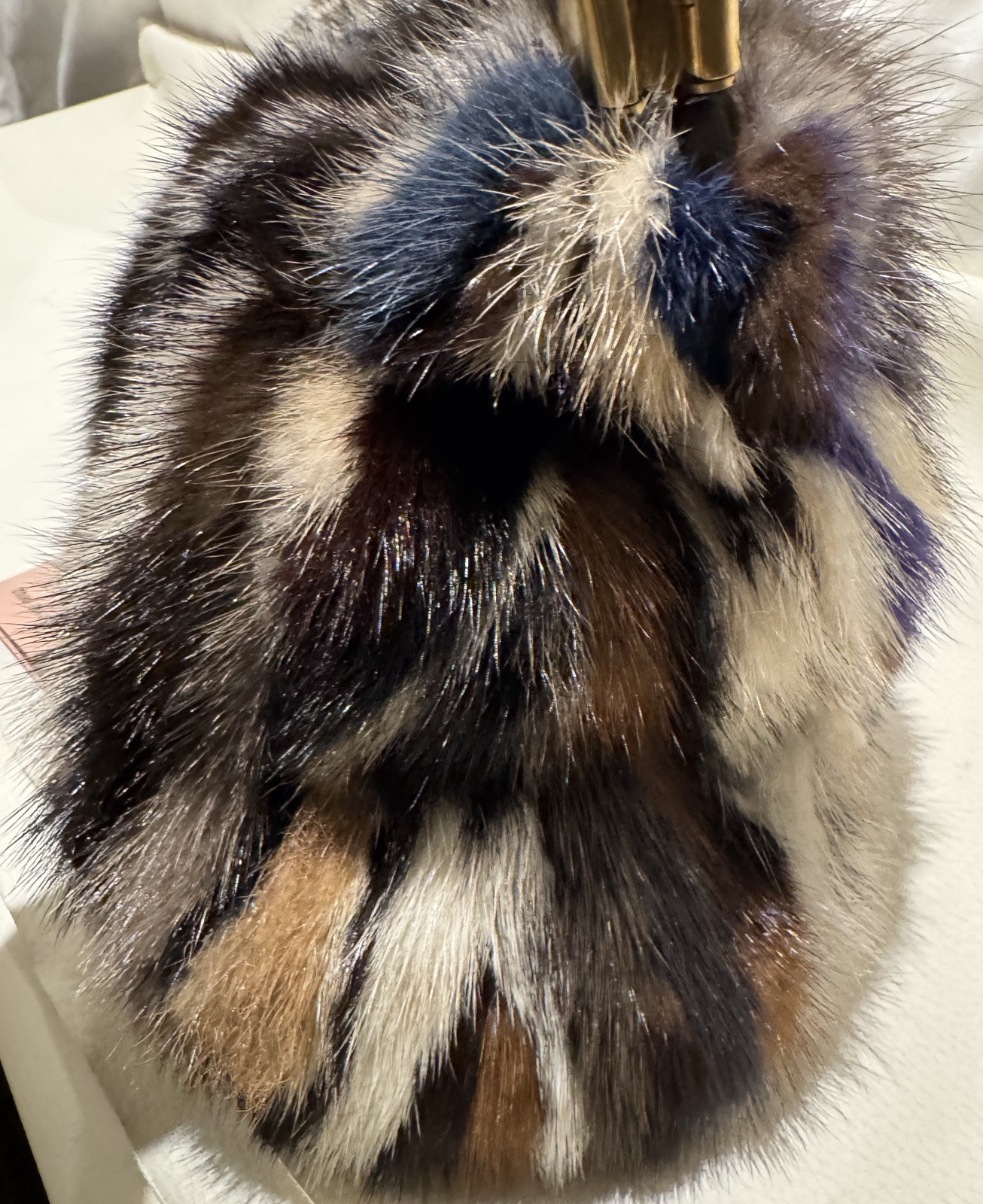 Miu Miu Clutch Bag In Rainbow Mink Patchwork Mult… - image 16