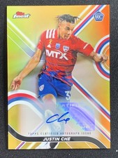 Justin Che 2022 Topps Finest MLS Gold Refractor Auto RC /50 #29