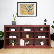Wall Storage Unit Bookcase - Cherry Finish