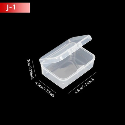 5/10Pcs PP Storage Box Mini Transparent Plastic Case Container Square Rectangle 