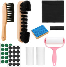 Pool Table Brush Set for Felt 10 Piece Set with 2 Wooden Brushes Ferrule Polish