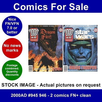 2000AD #945 946 - 2 comics FN+ clean