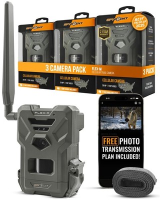 SPYPOINT Flex M Cellular Trail Camera Best Hunting Pack of 3 Camera Only