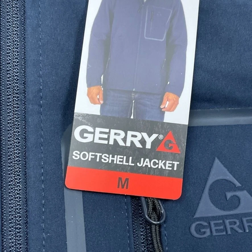 Gerry Mens Softshell Hooded Jacket Navy Medium Windproof Water-Resistant a0909 - Image 3 of 4