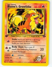 Blaine's Growlithe - 1st Edition - 62/132 Gym Challenge - Pokémon TCG - 2000 on eBay