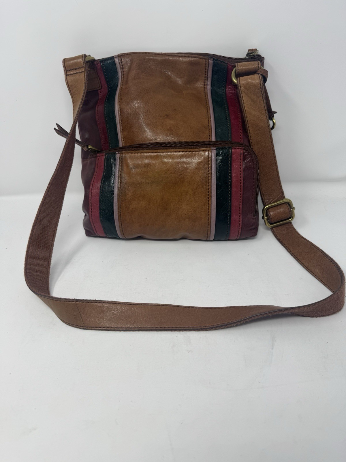 LEATHER FOSSIL SHOULDER BAG MULTI-COLOR — image 14