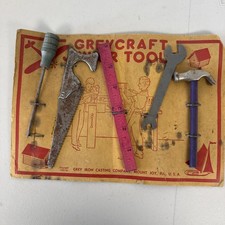 Greycraft Model Tools Kids Toy Tool Set, Grey Iron Casting Missing 2 Small Tools