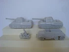 Marx  Desert Fox / Complete Set of German Tanks / Vehicles / Light Grey (A)