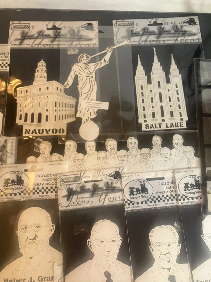 Large LDS / Mormon Scrapbooking Sticker Lot – Stamping Station – Prophets + Temp - Image 2 of 4