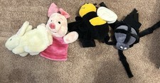 Four plush hand puppets