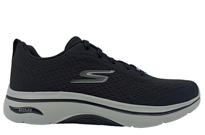 Scarpe da uomo skechers 216516 go walk arch fit 2.0 sneakers ammortizzate nero