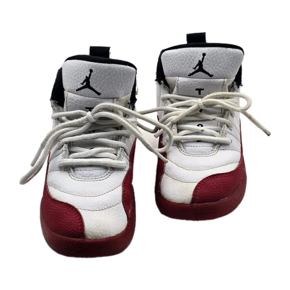 Air Jordan 12 Retro Rojo Cereza Blanco 151186-116 Talla 11c NIÑO Limpio  Foto 2 de 4