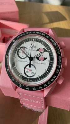 Omega x Swatch MoonSwatch Armbanduhr Mission to the Pink Moonphase