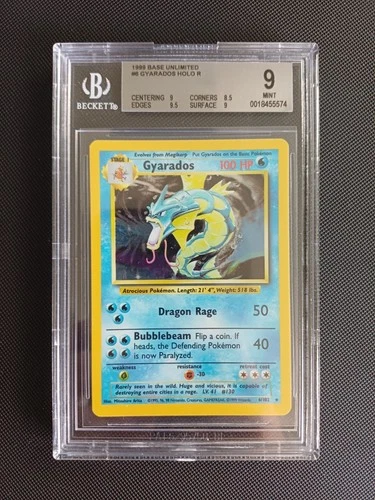 BGS 9 Gyarados 6/102 Holo Mint Vintage Rare 1999 Pokemon Card base set